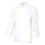 Chaqueta cocina manga larga con cierre central y bolsillo en manga