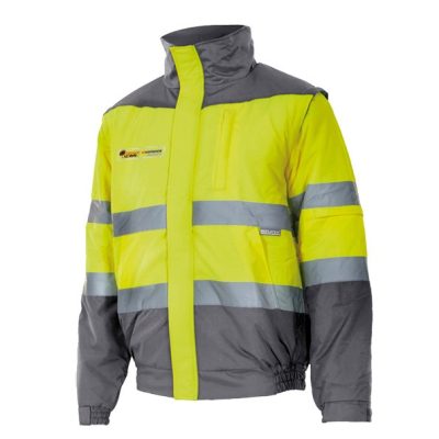 Chaqueta acolchada alta visibilidad