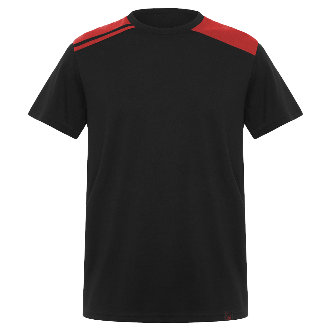 Camiseta colores combinados con detalles a contraste