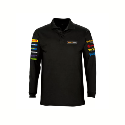 Polo multibordado hombre manga larga