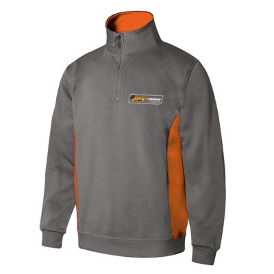 Sudadera bicolor media cremallera