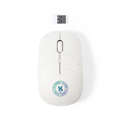 ratón inalámbrico ecológico de caña de trigo